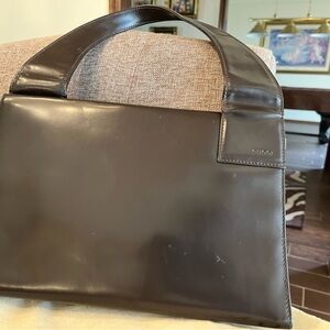 Chic Brown Leather Men's Bag